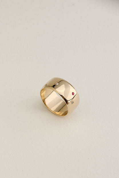 14k Studded Cigar Band