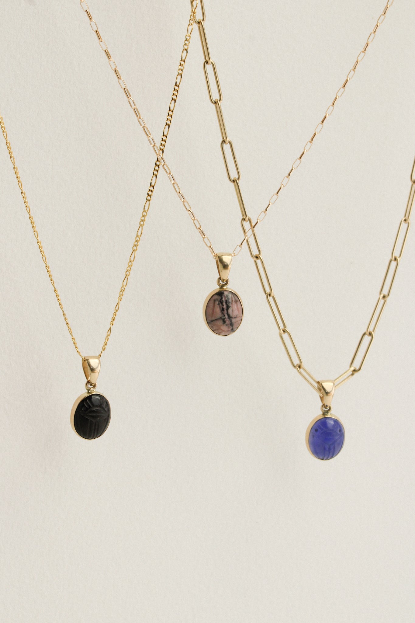 Stone Scarab Charms