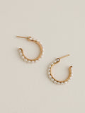 14k Seed Pearl Hoops