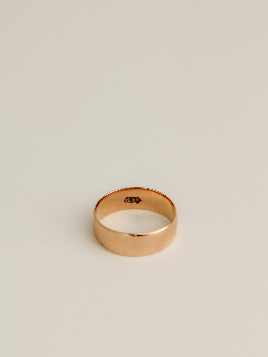 14k Apricot Half Round Band