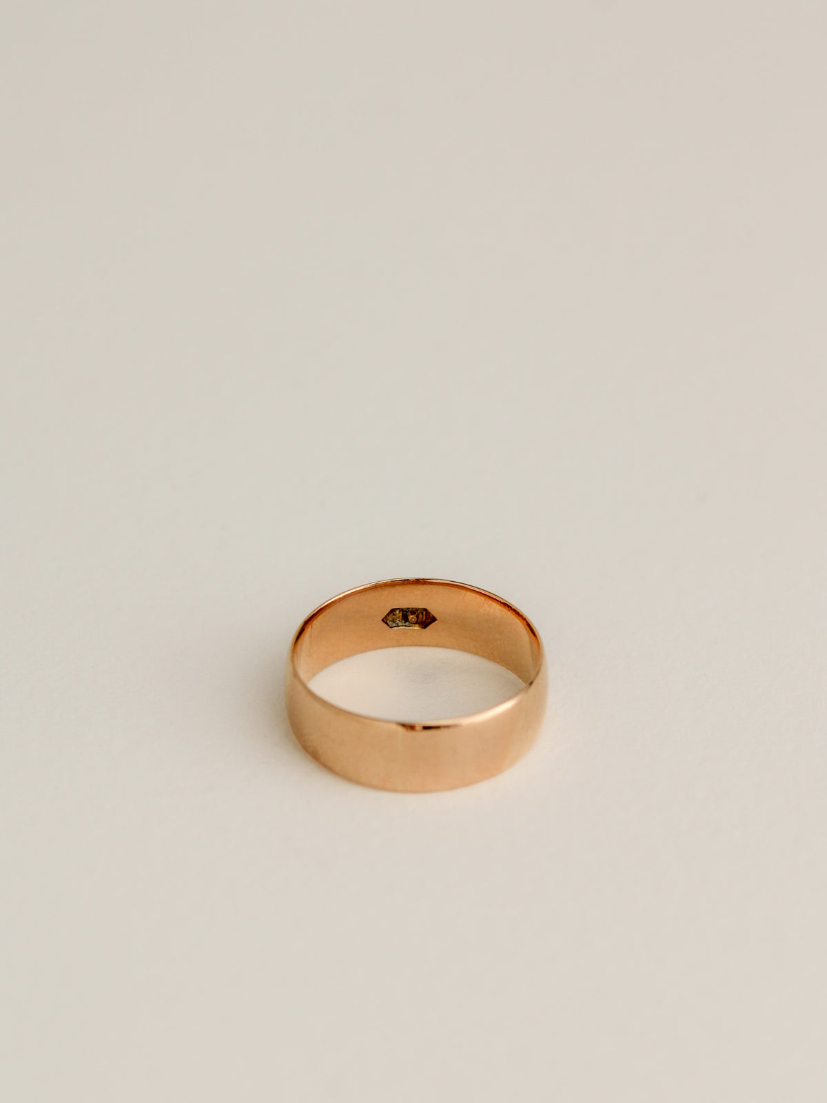 14k Apricot Half Round Band