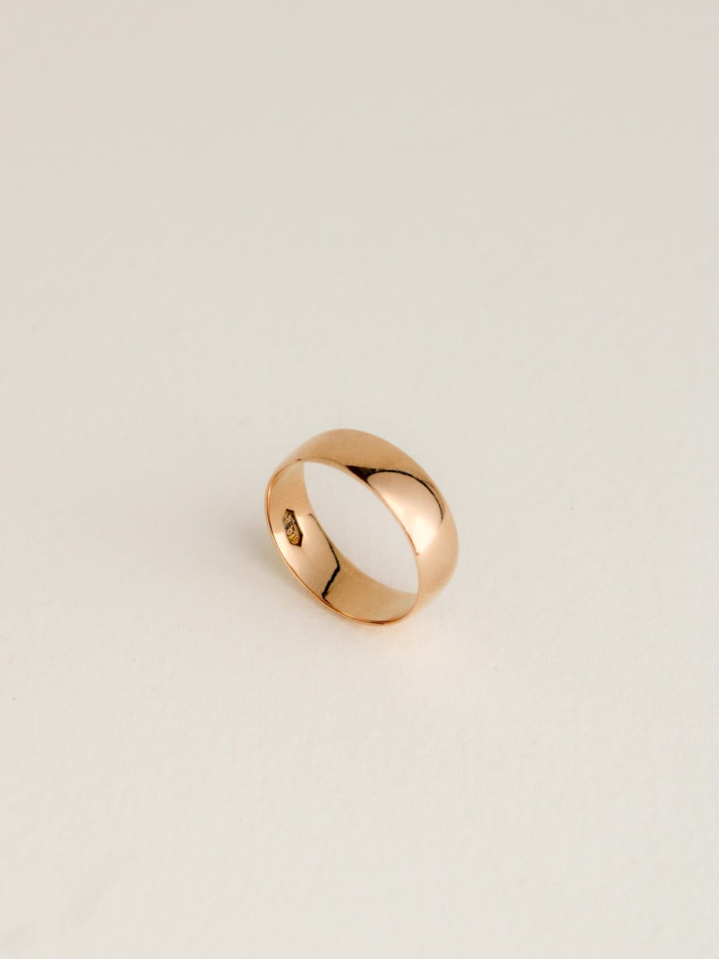 14k Apricot Half Round Band