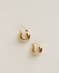 14k Fluted Clicker Hoops