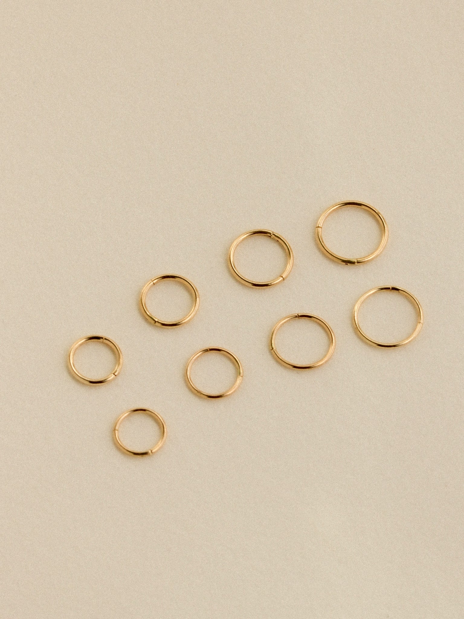 14k Hinged Pierce Hoop