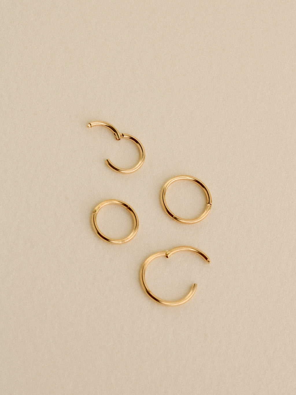 14k Hinged Pierce Hoop