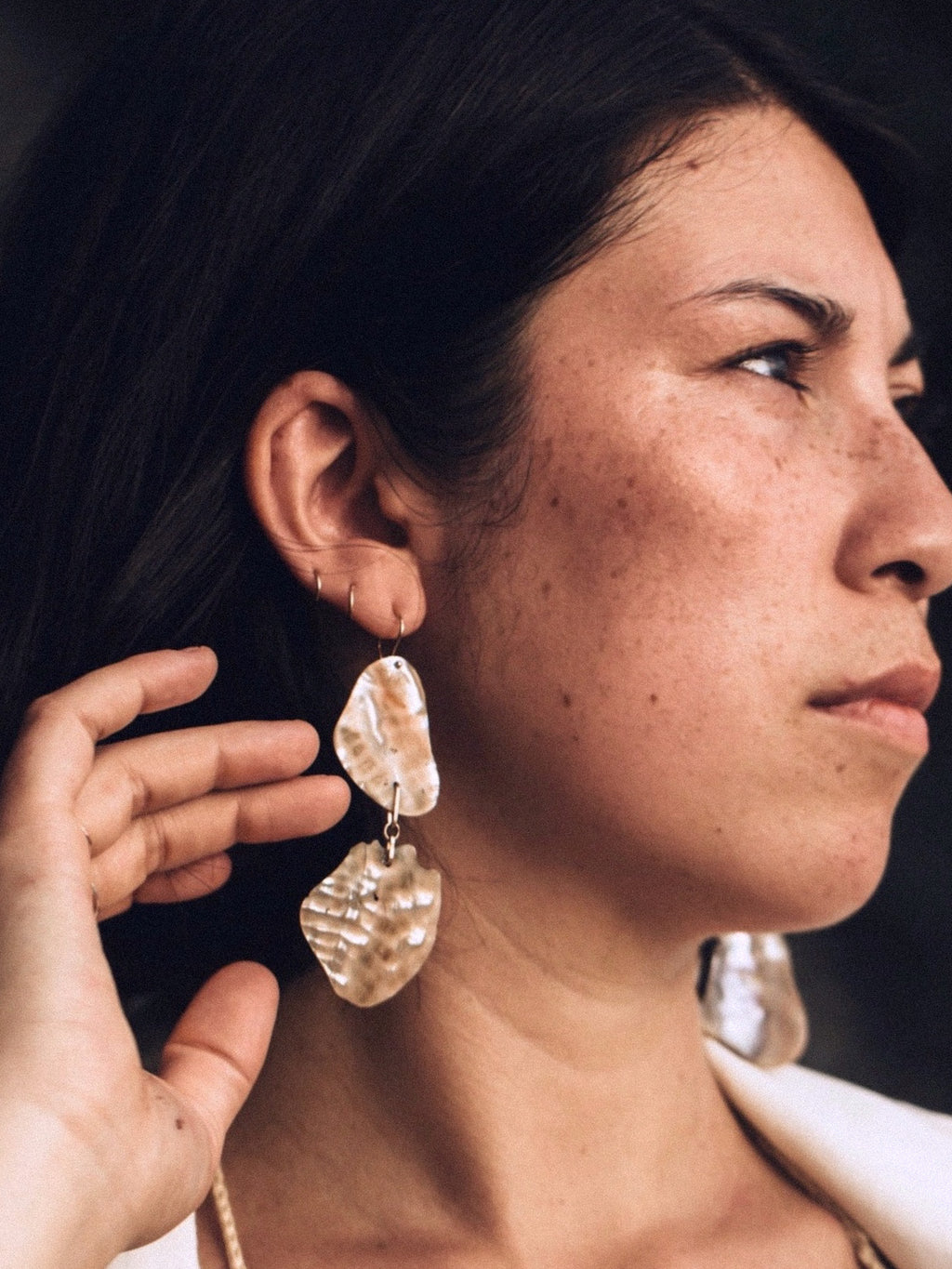 Abalone Fan Earrings