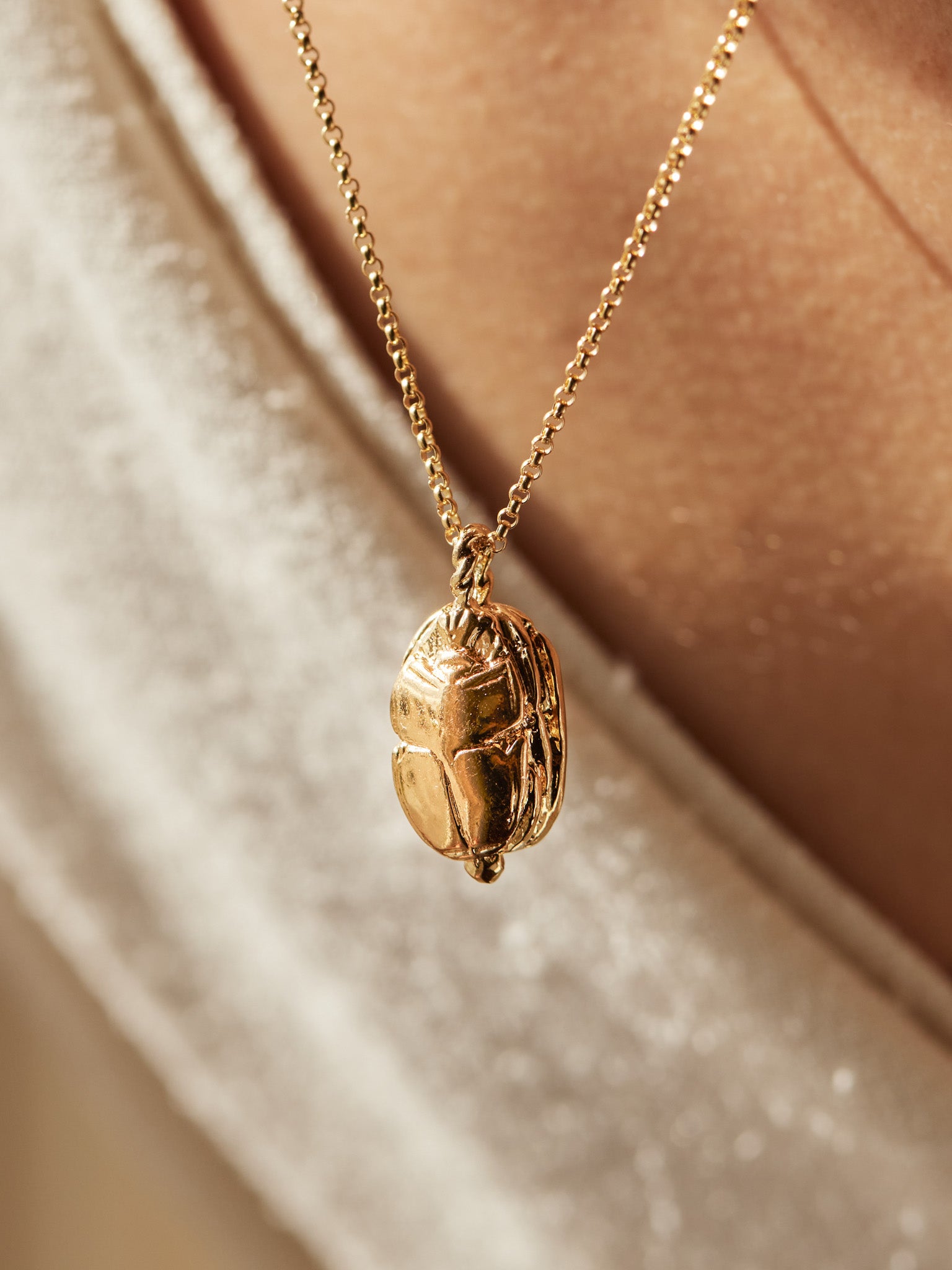 Chanel scarab online necklace