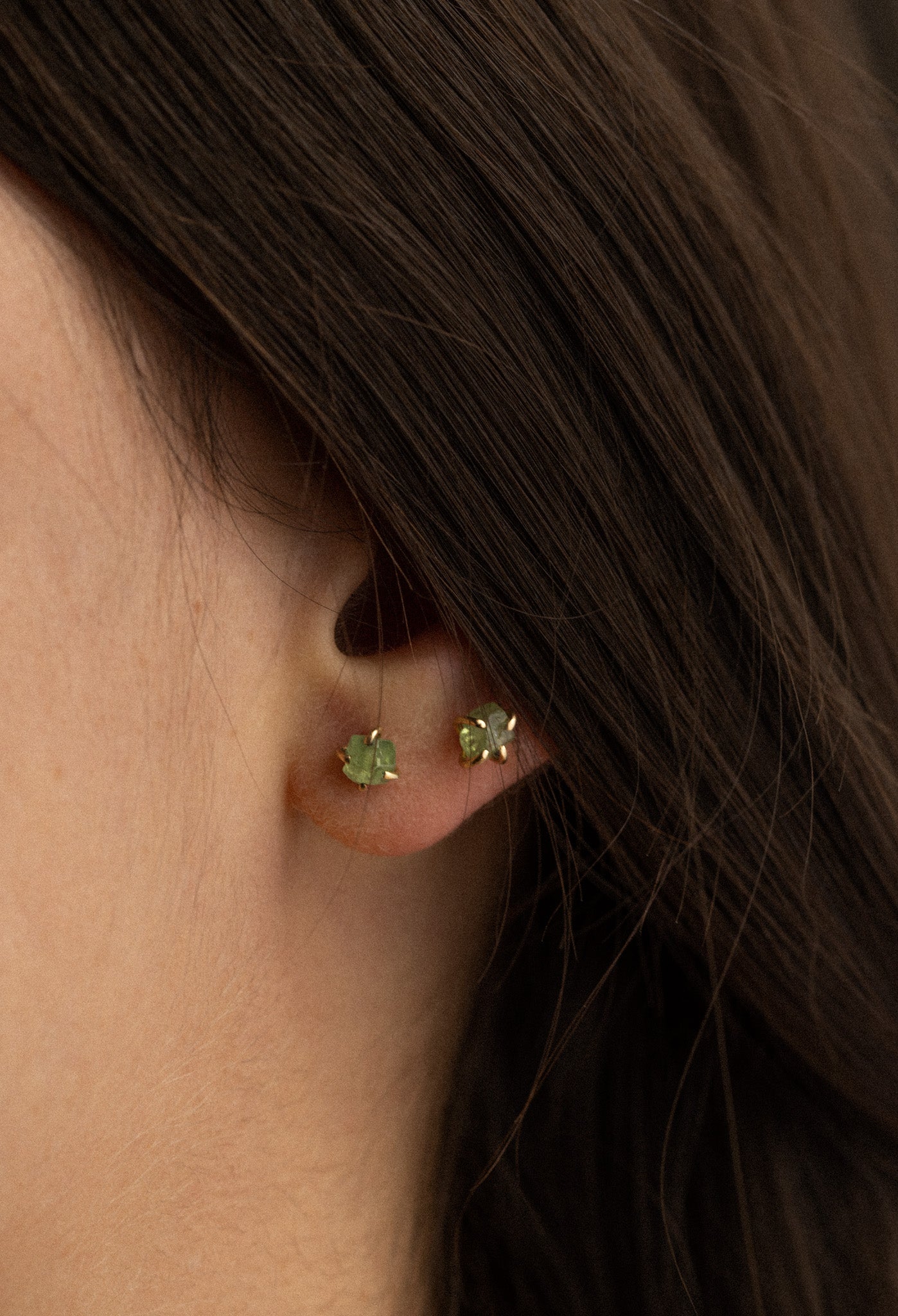 14k Garnet Studs