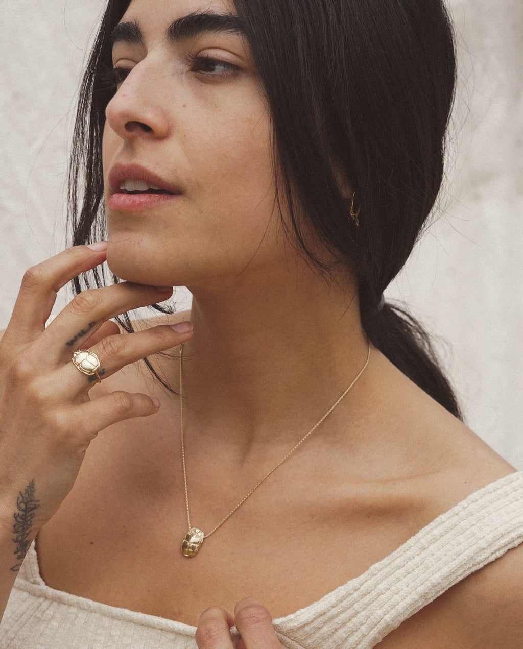 Sun Scarab Necklace