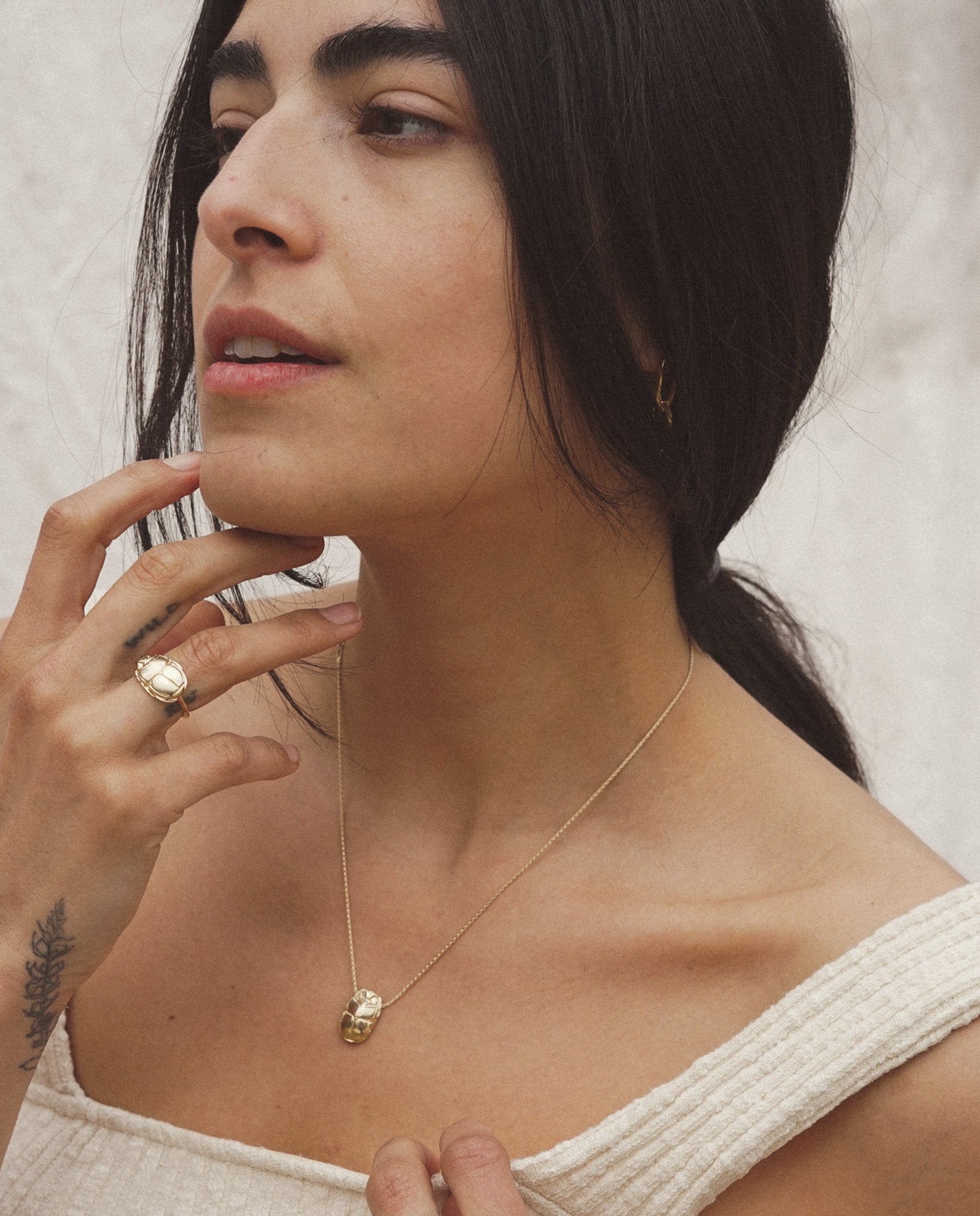 Sun Scarab Necklace