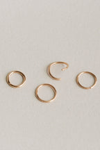 14k Twisted Pierce Hoop