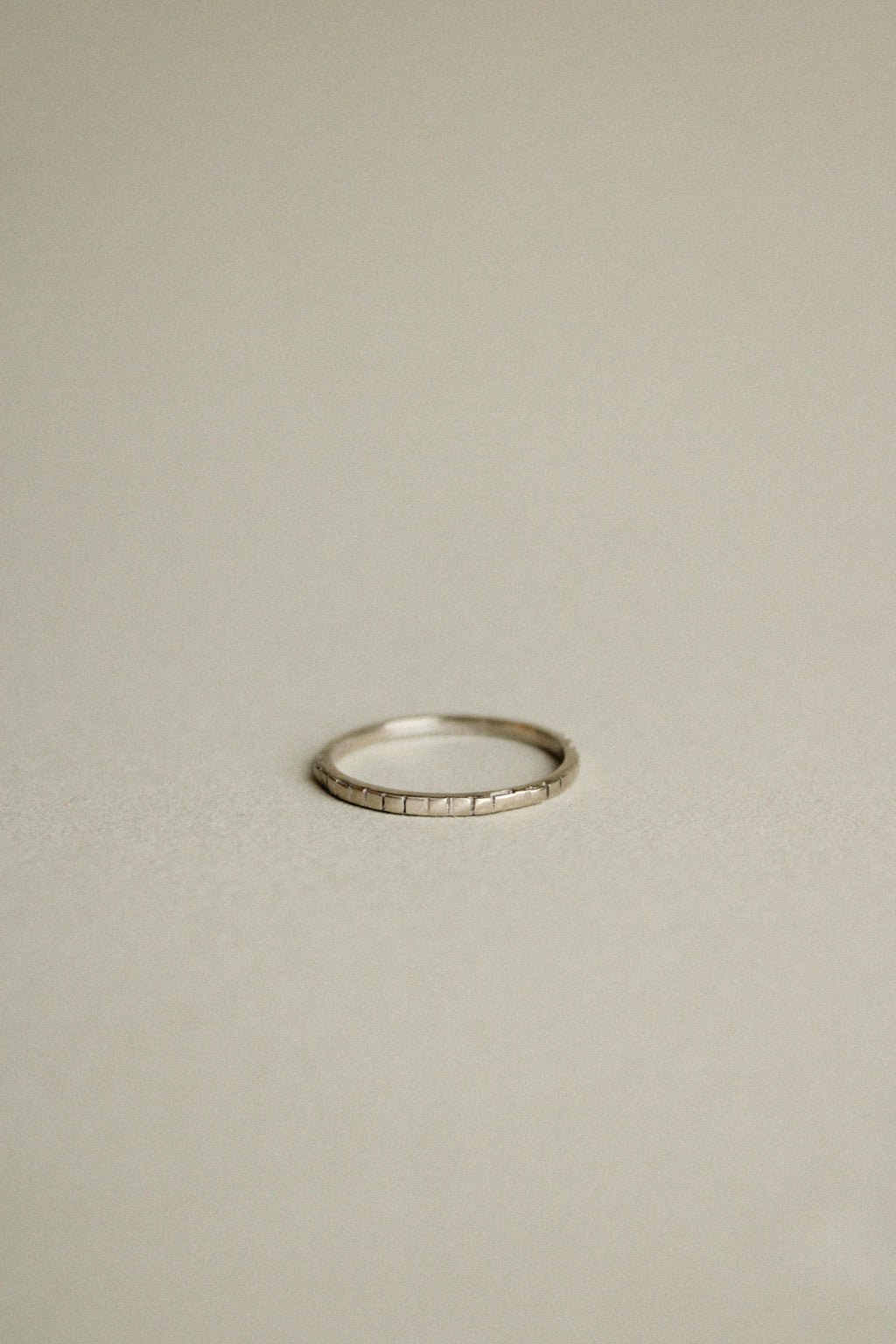 18k Hand Stamped Stacker