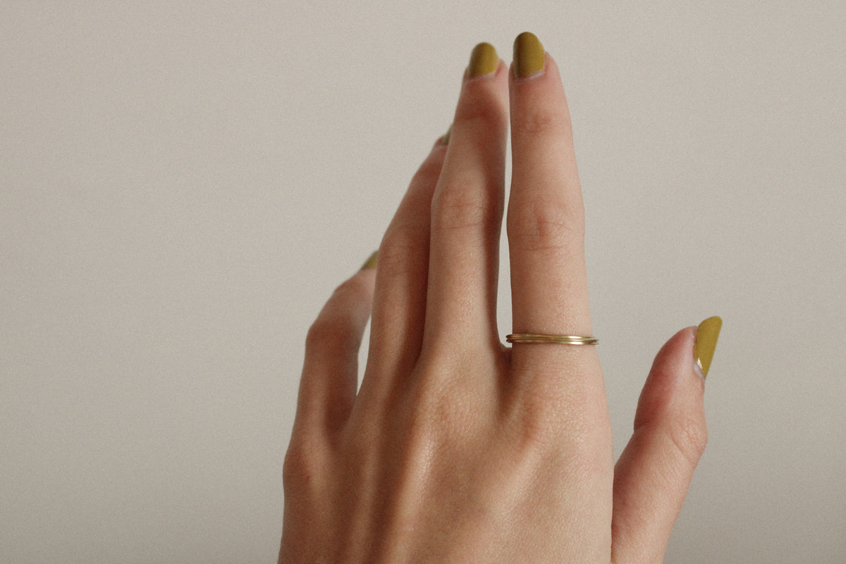 18k Fluted Twist Ring