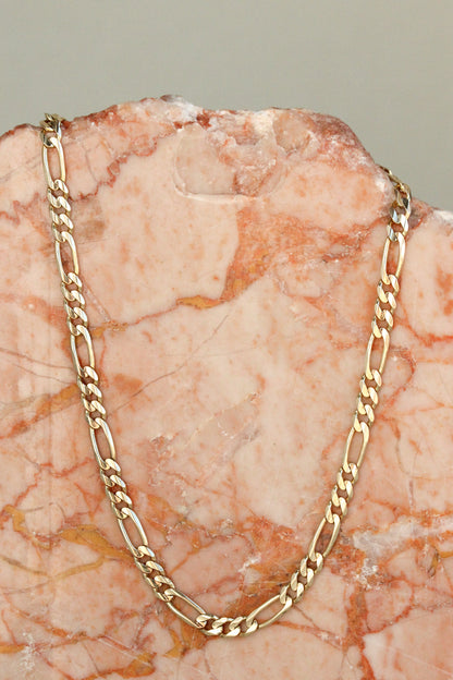 Vintage 14k Figaro Chain Bracelet