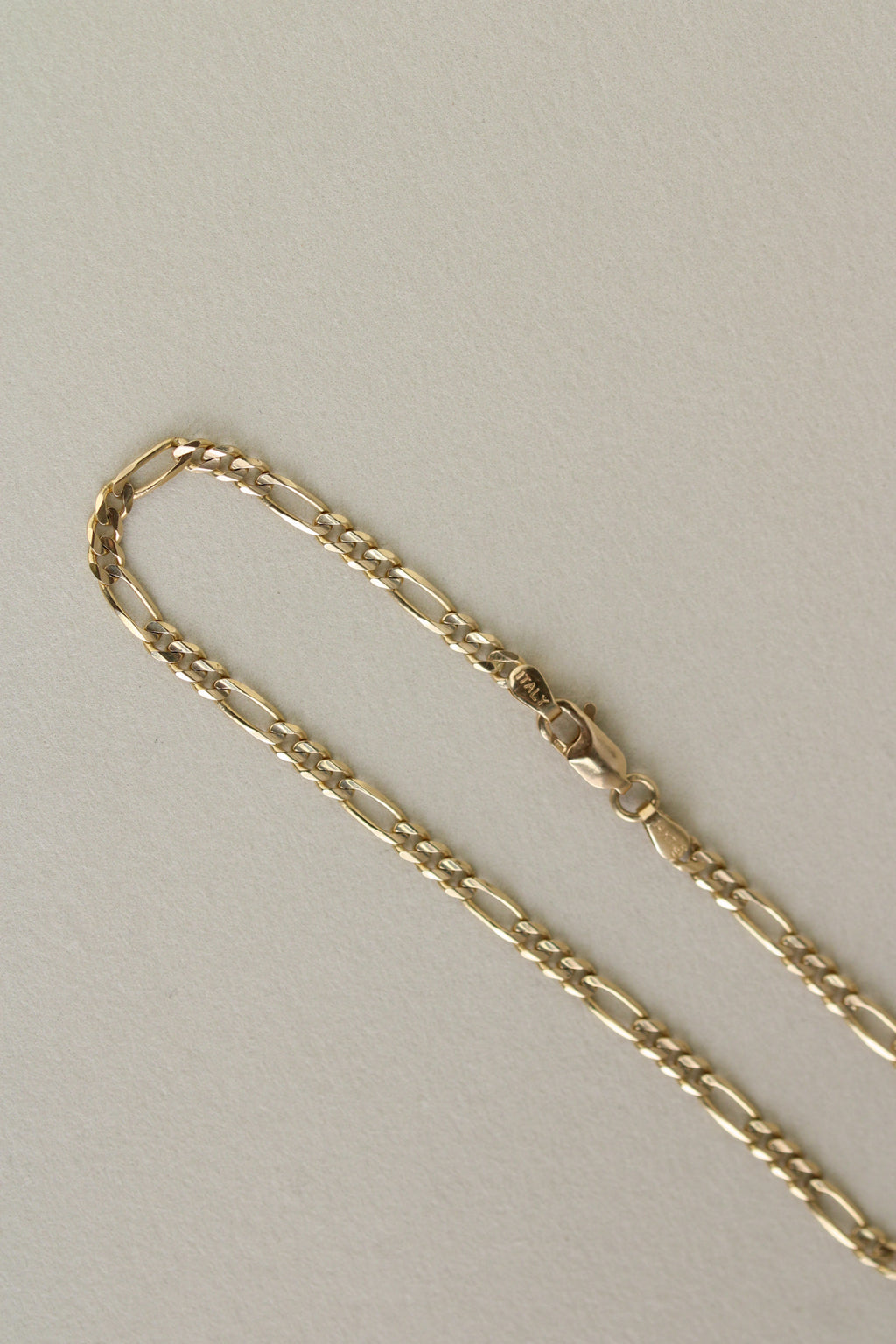Vintage 14k Figaro Chain Bracelet