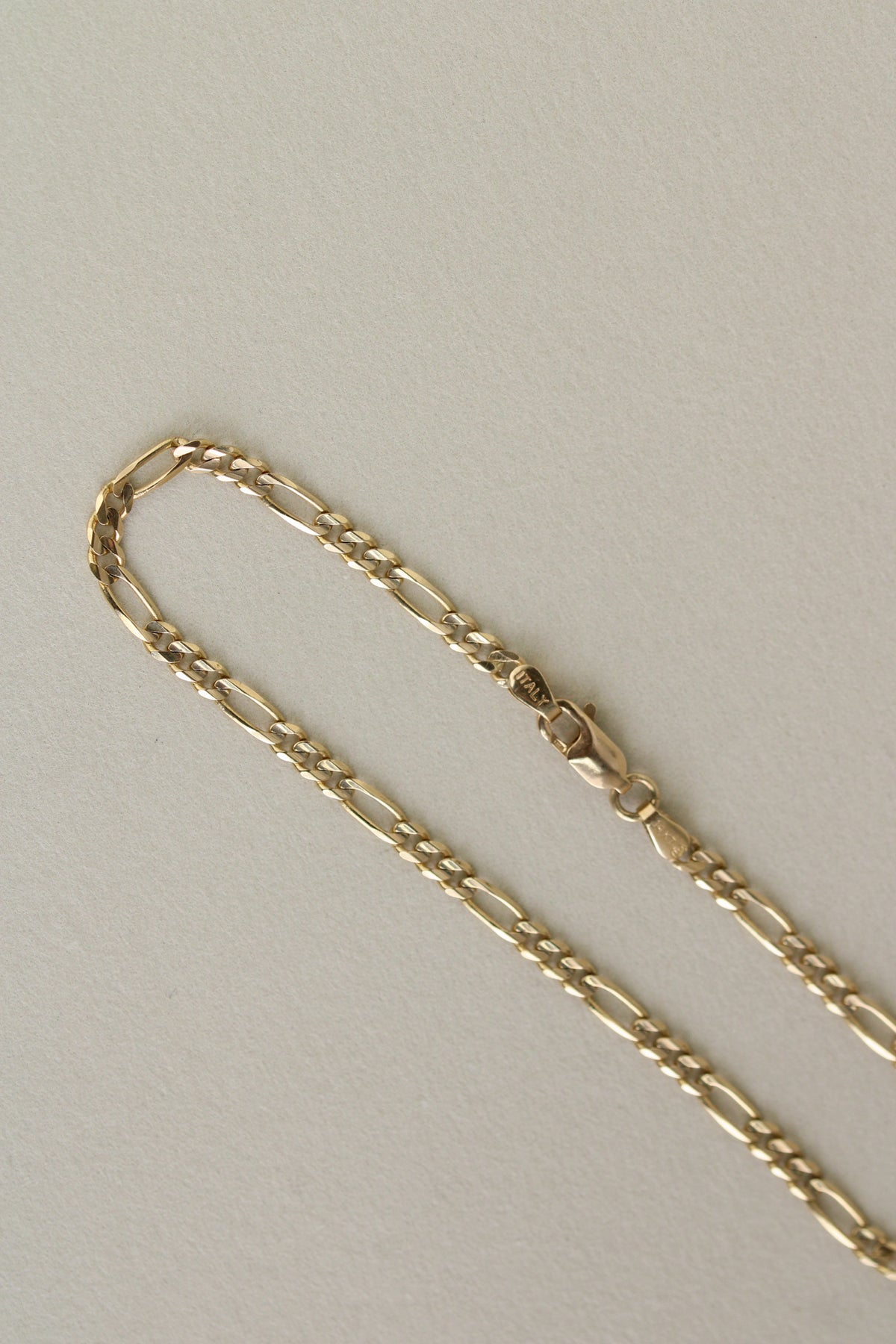 Vintage 14k Figaro Chain Bracelet