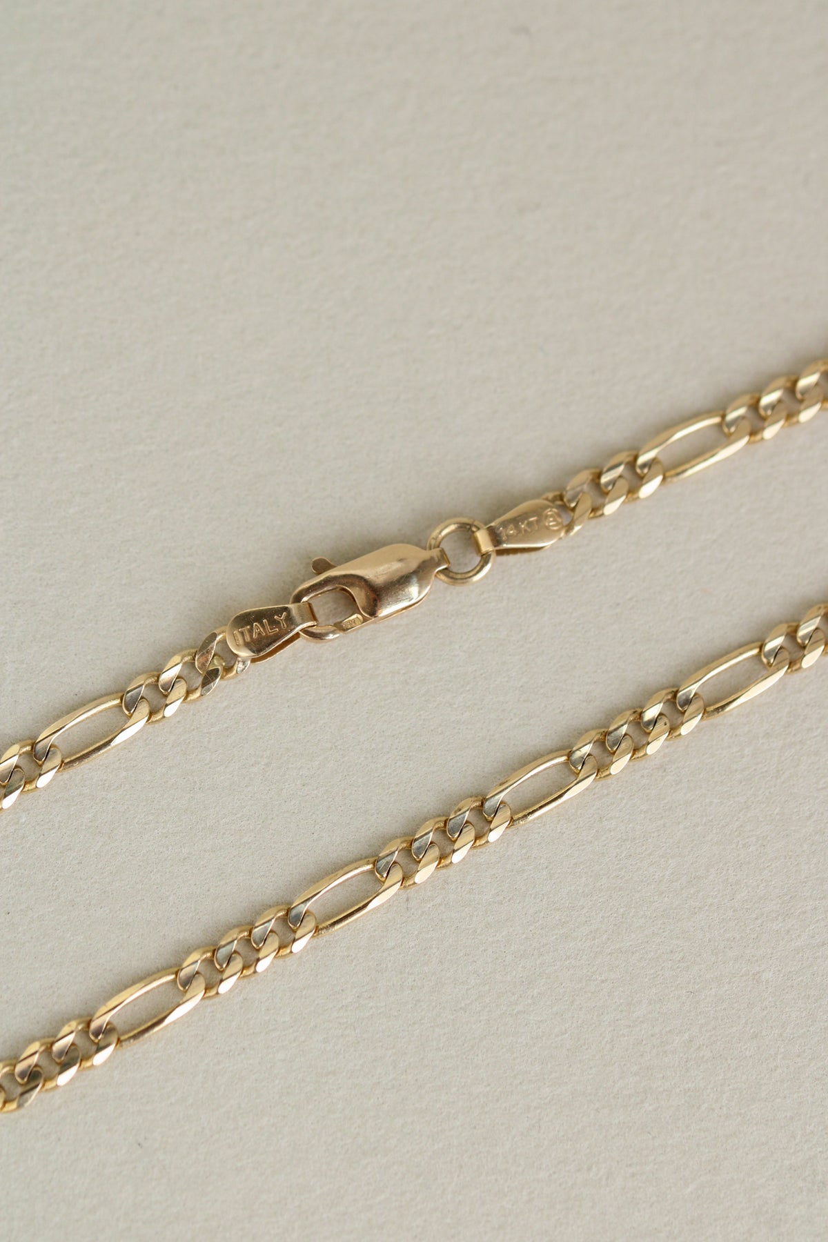 Vintage 14k Figaro Chain Bracelet