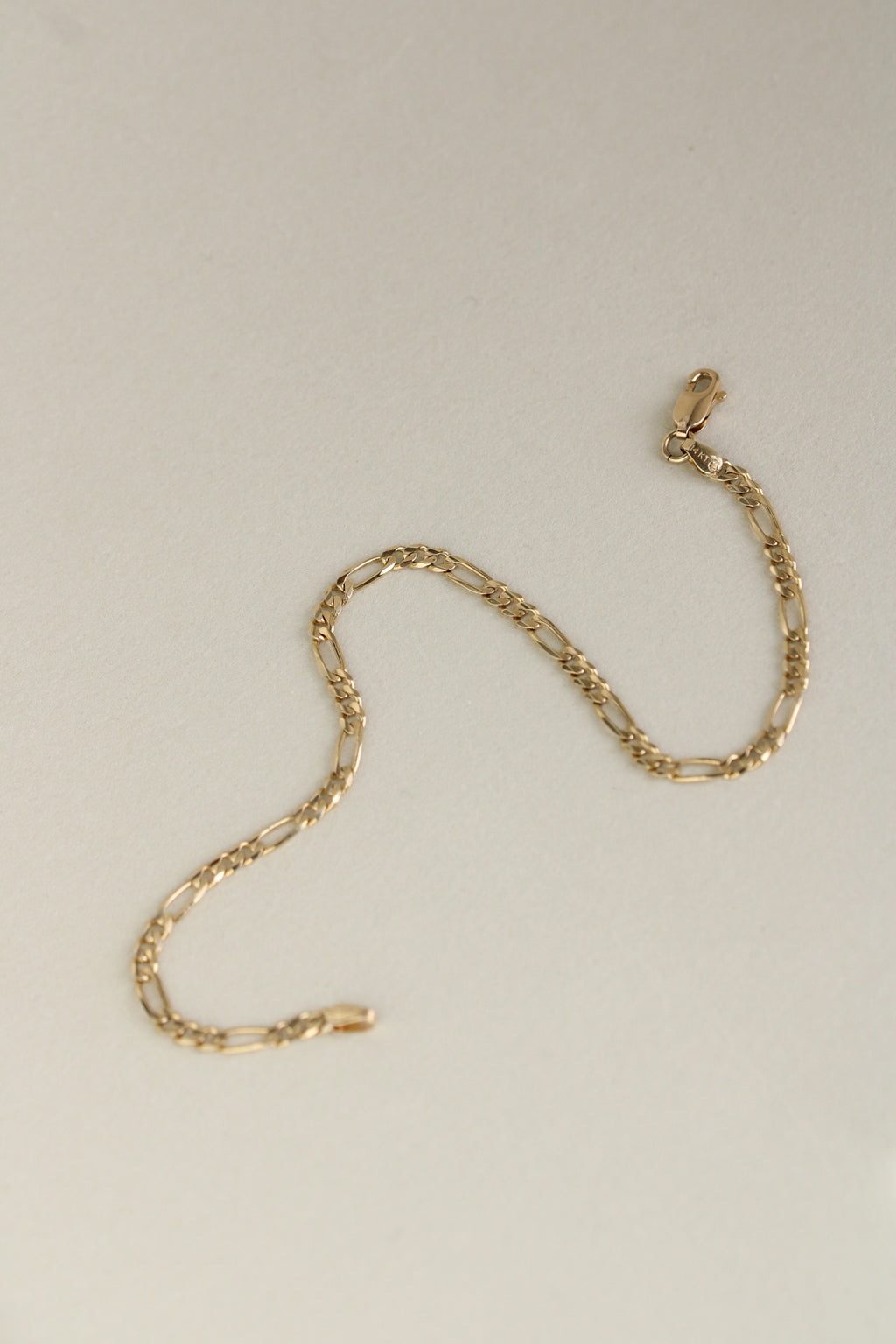 Vintage 14k Figaro Chain Bracelet