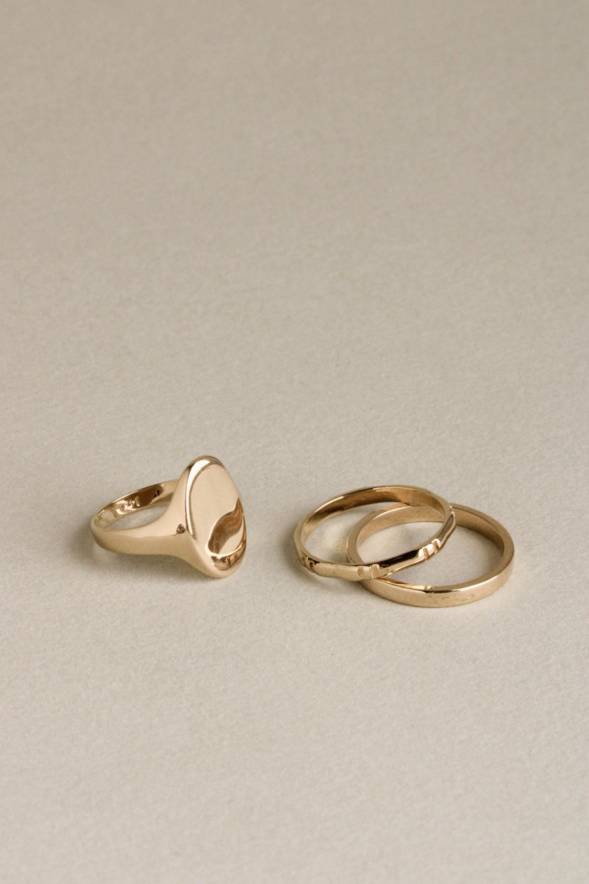 14k Bamboo Stacker Ring