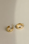 18k Oval Dome Earrings