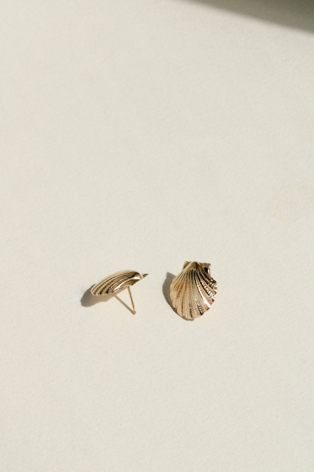 14k Scallop Studs