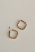 14k Meandros Square Hoops