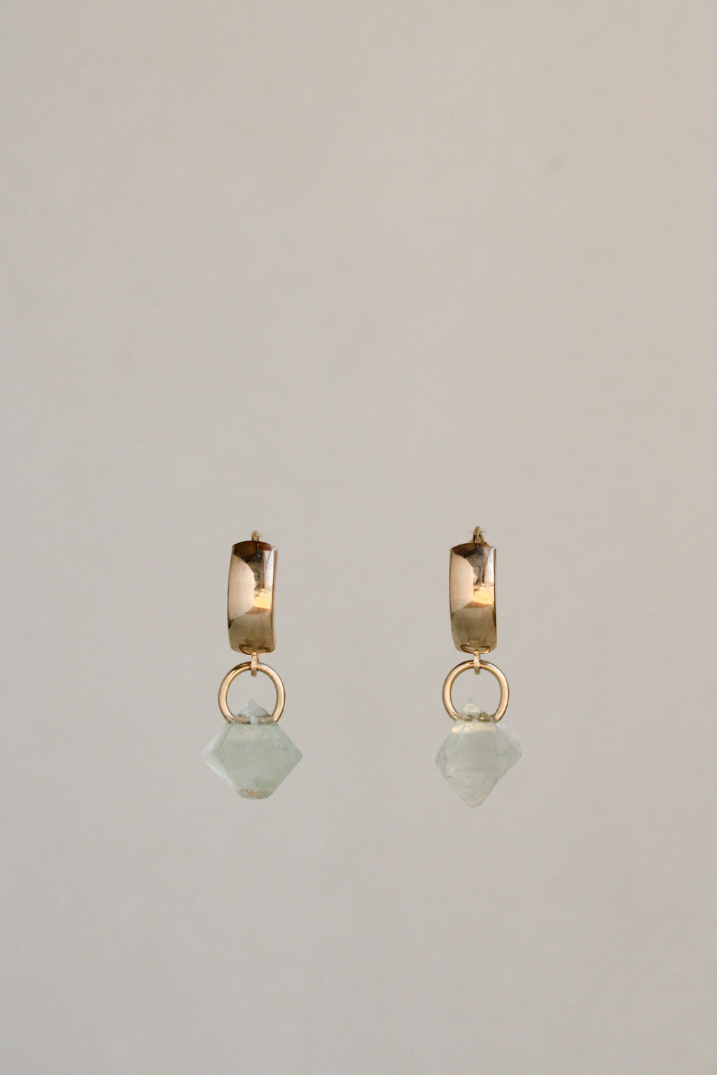 14k Fluorite Dome Earrings