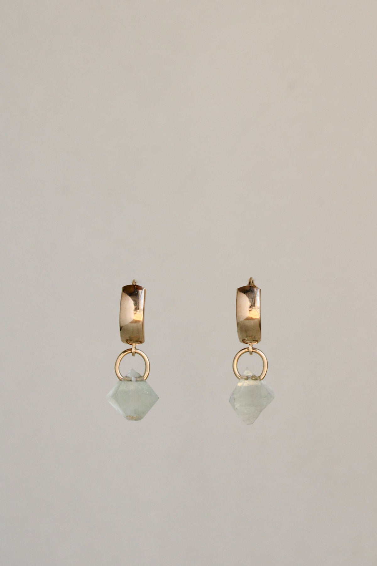 14k Fluorite Dome Earrings