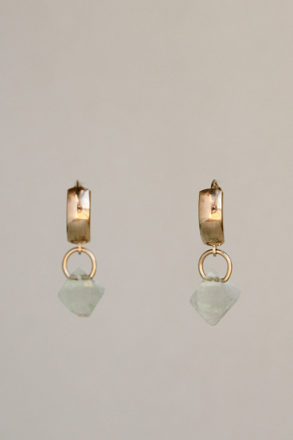 14k Fluorite Dome Earrings