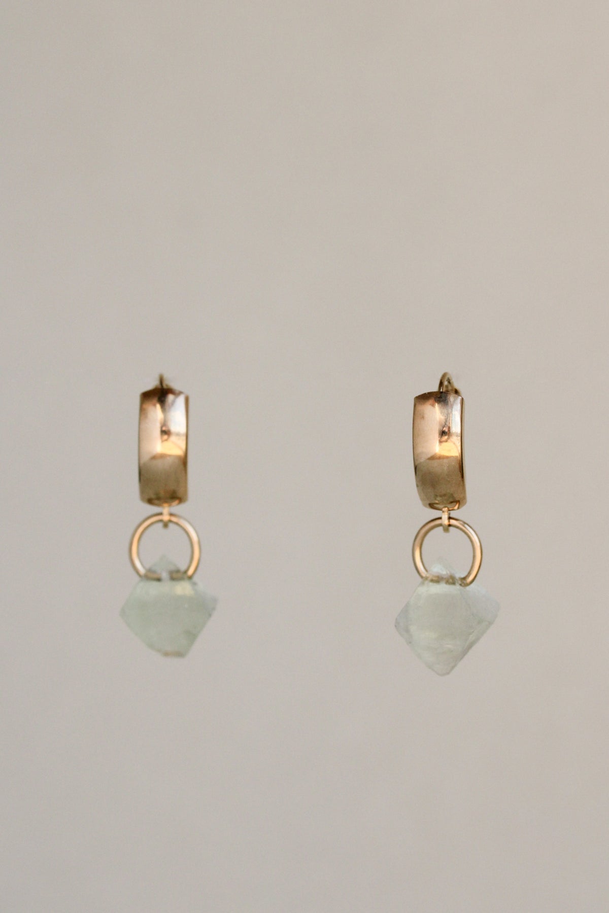 14k Fluorite Dome Earrings