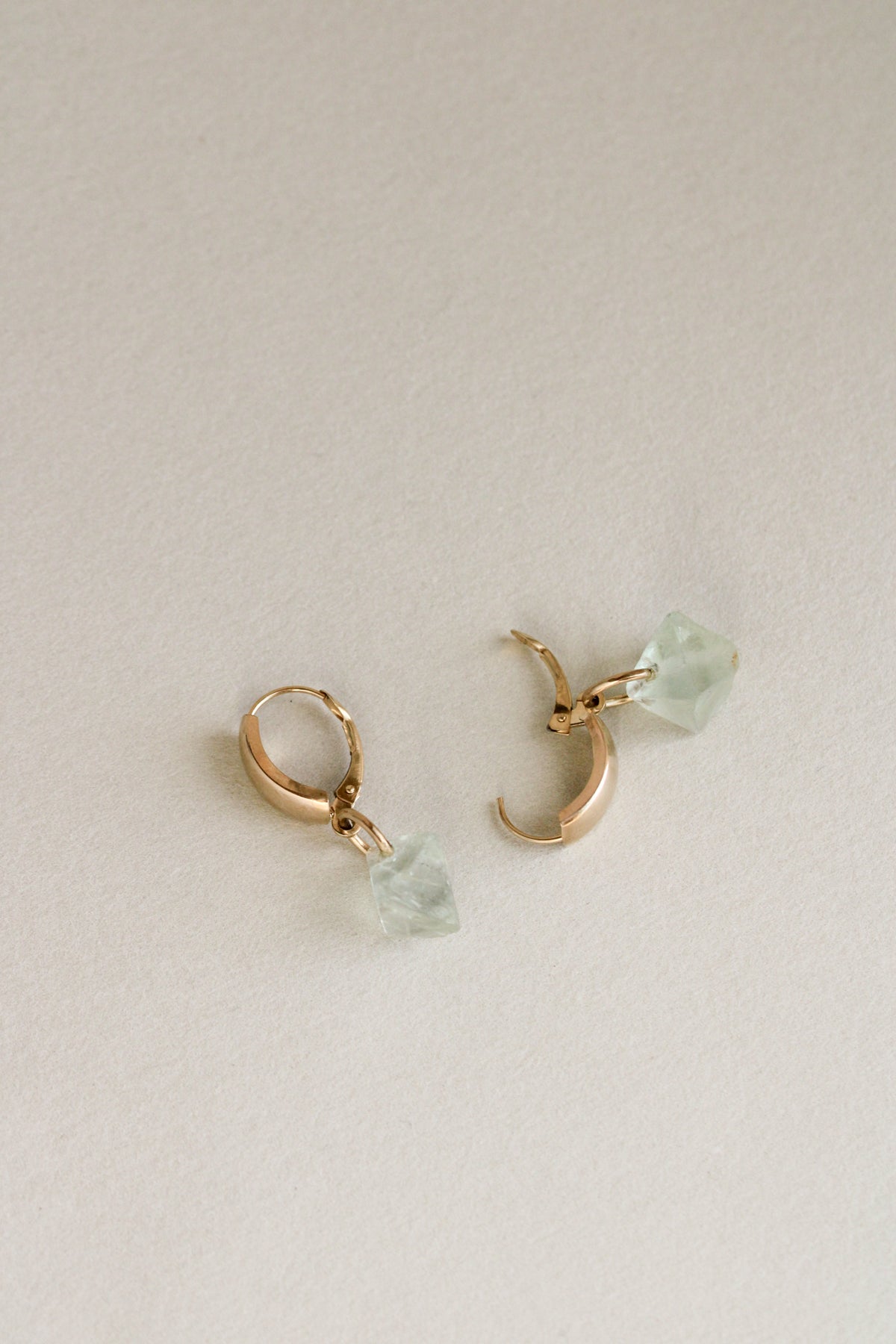 14k Fluorite Dome Earrings