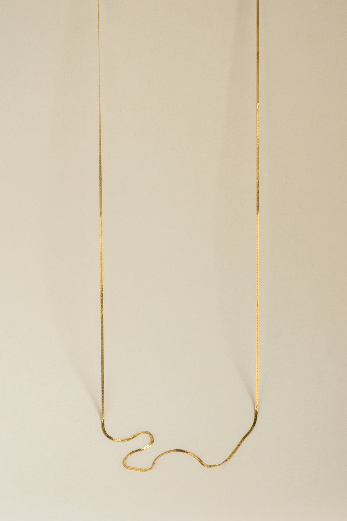 14k Long Herringbone Chain