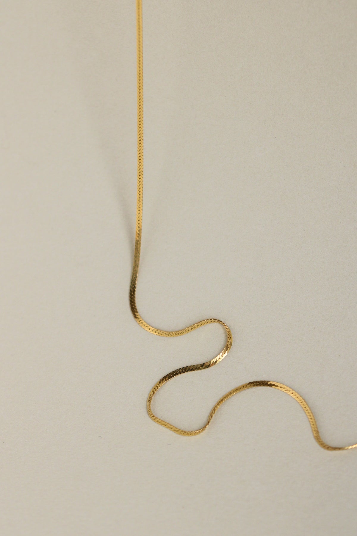 14k Long Herringbone Chain