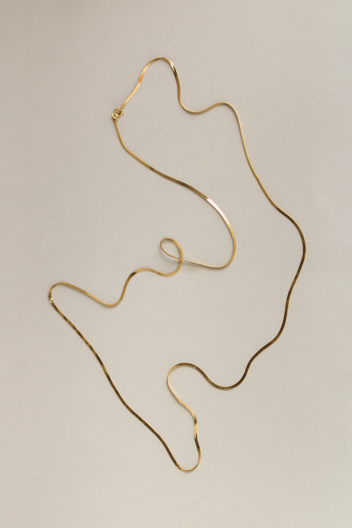14k Long Herringbone Chain