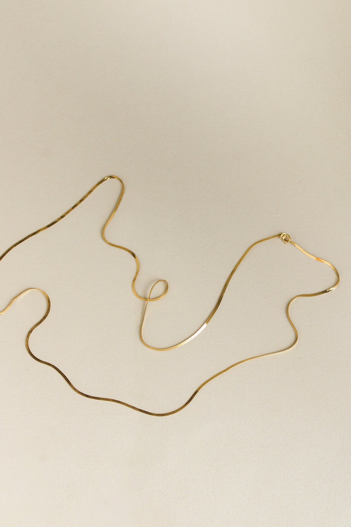 14k Long Herringbone Chain