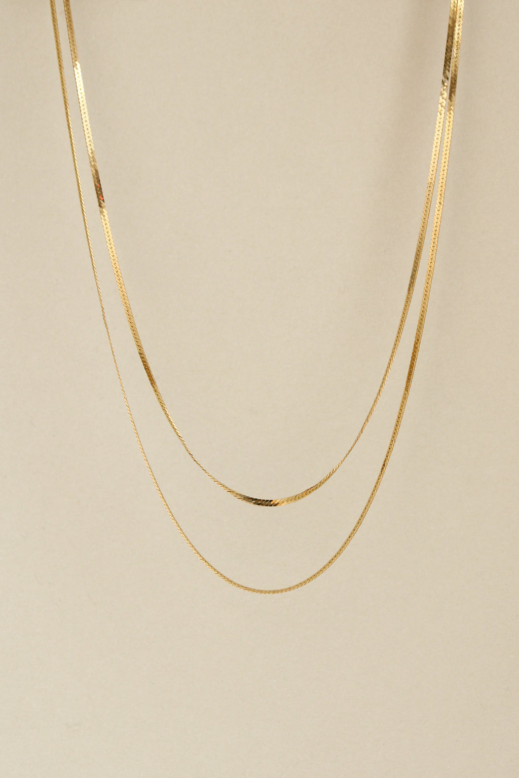 14k Long Herringbone Chain