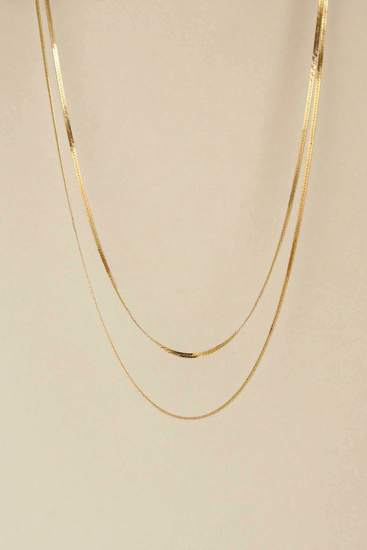 14k Long Herringbone Chain