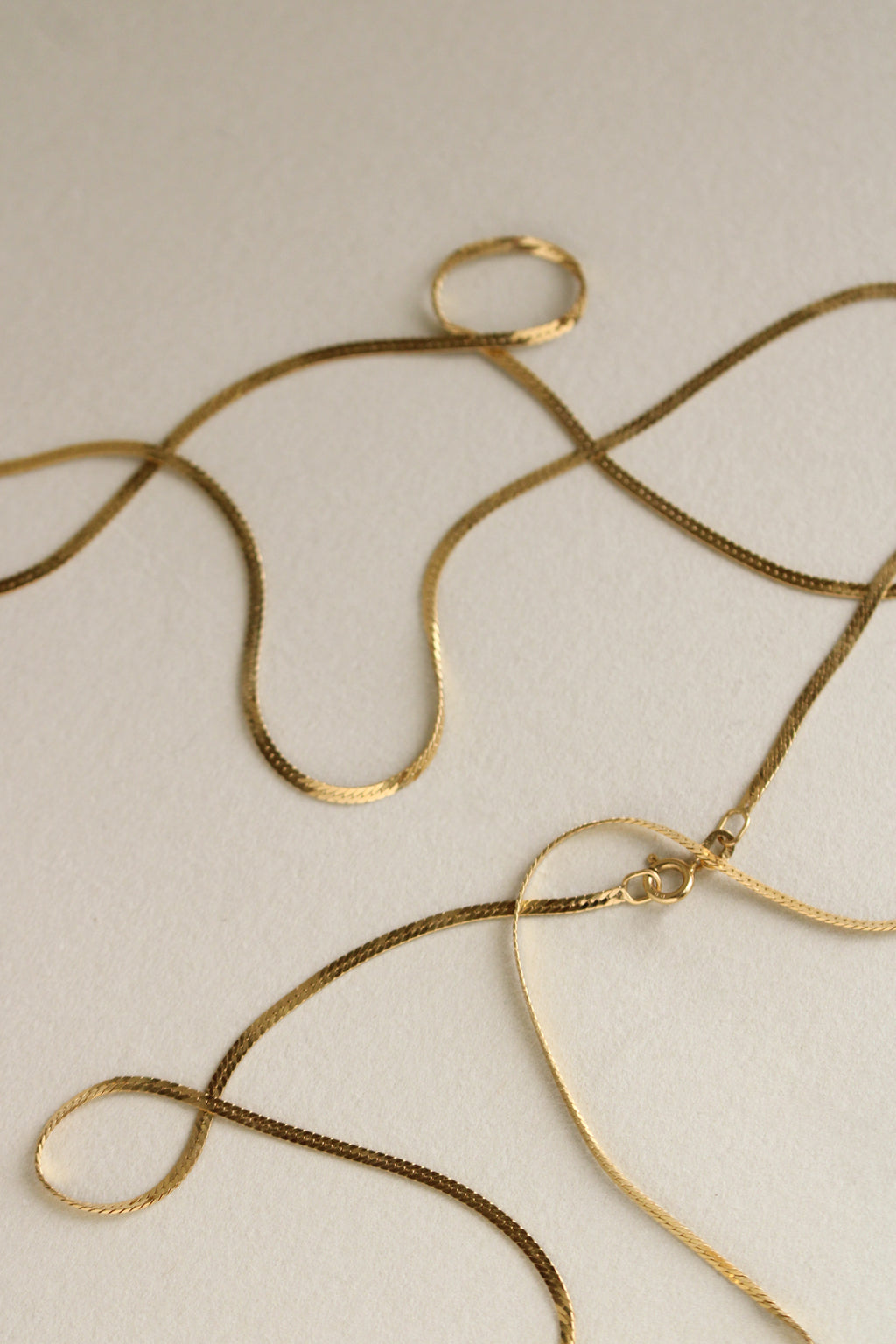 14k Long Herringbone Chain
