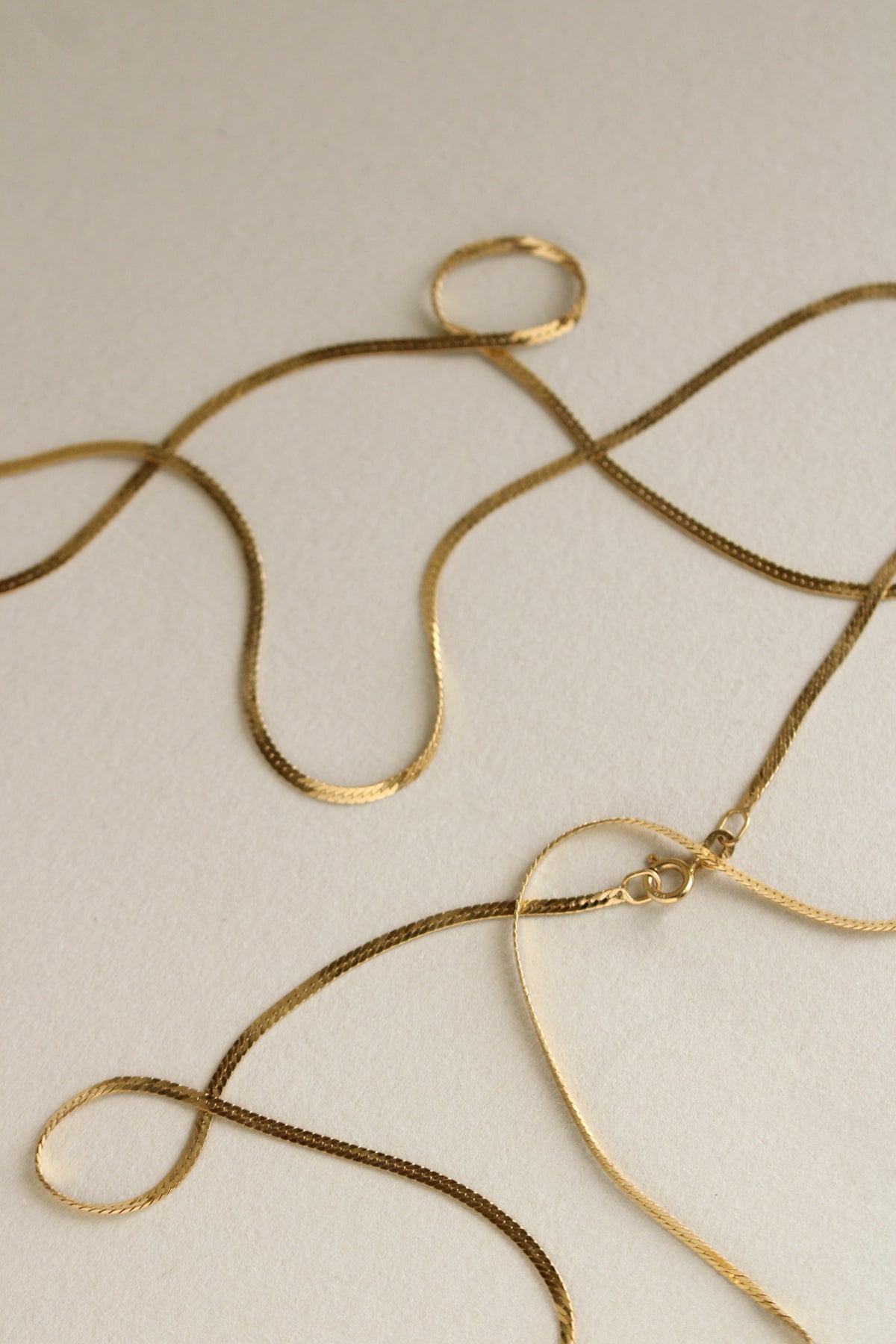 14k Long Herringbone Chain