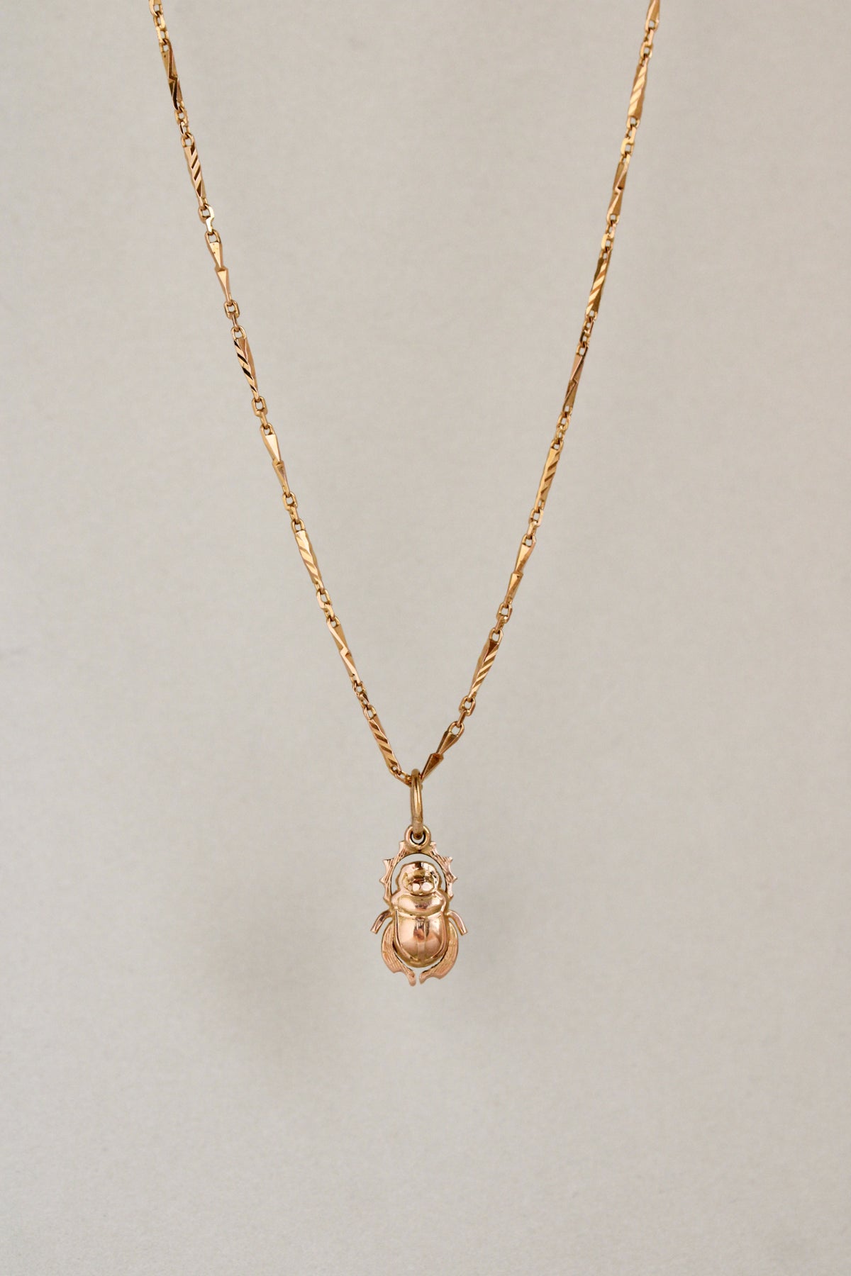18k & 20k Vintage Sun Scarab Pendant