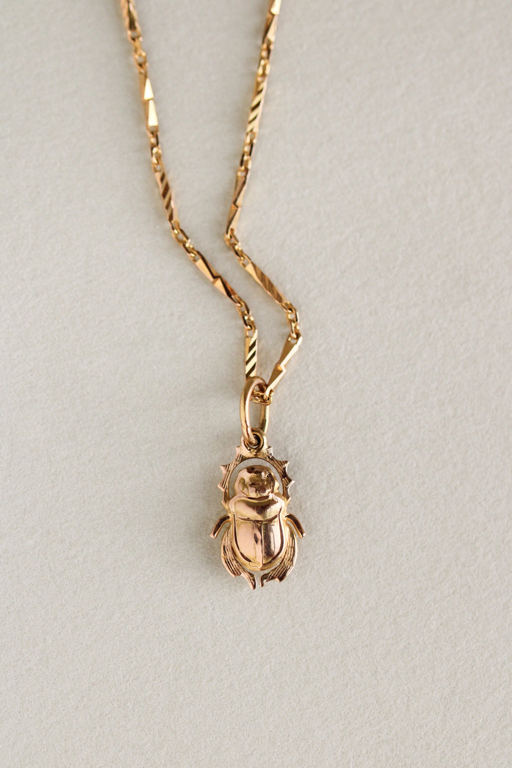 18k & 20k Vintage Sun Scarab Pendant