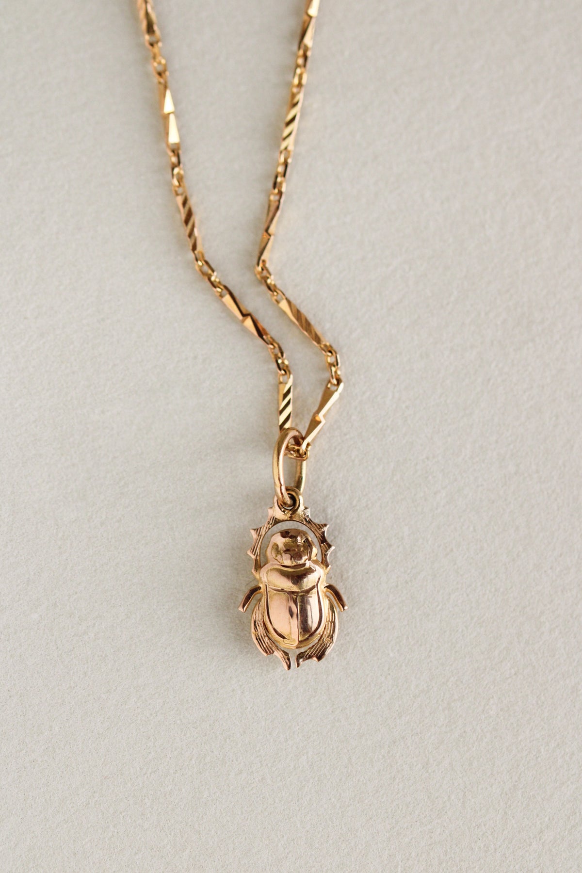 18k & 20k Vintage Sun Scarab Pendant