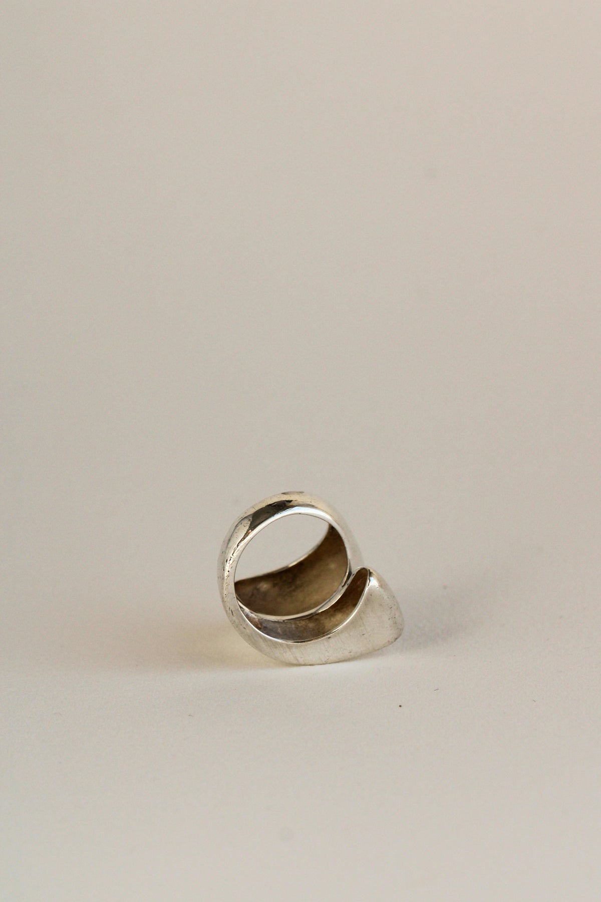 Sterling Dome Modernist Ring