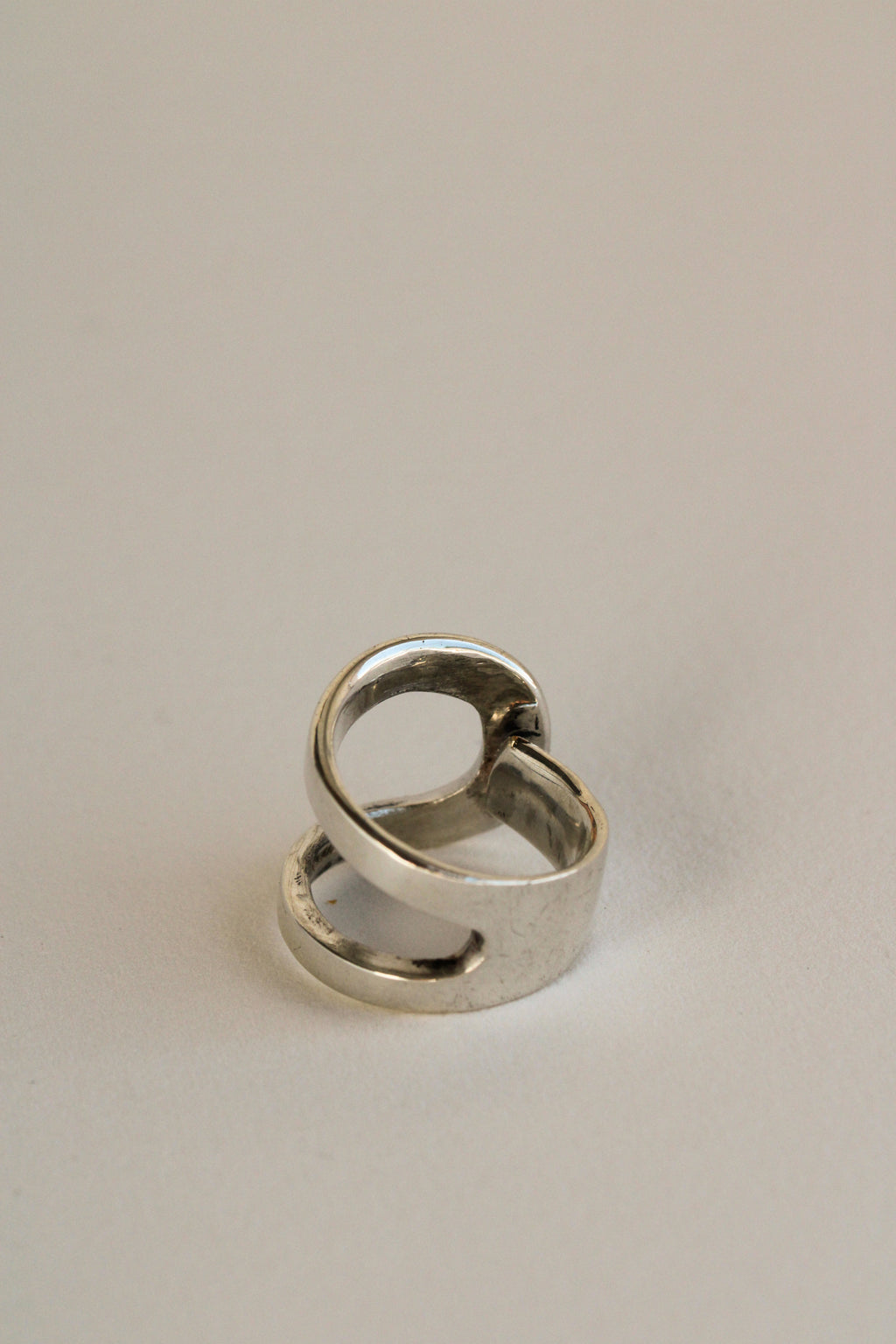 Sterling Modernist Abstract U Ring