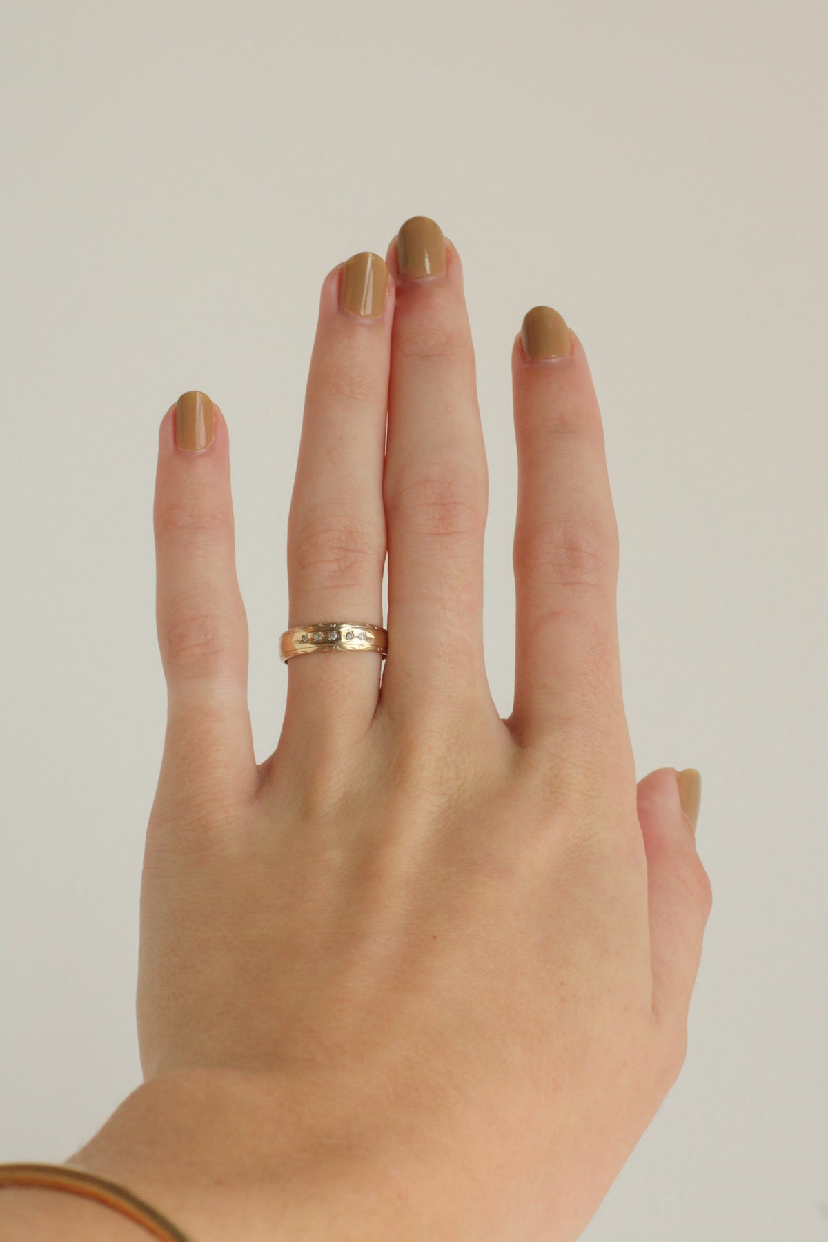10k Diamond Inlay Ring