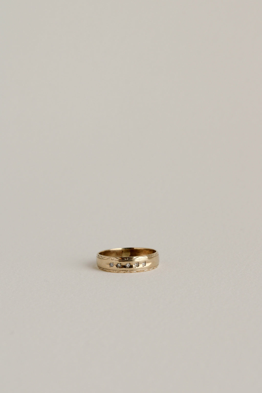10k Diamond Inlay Ring