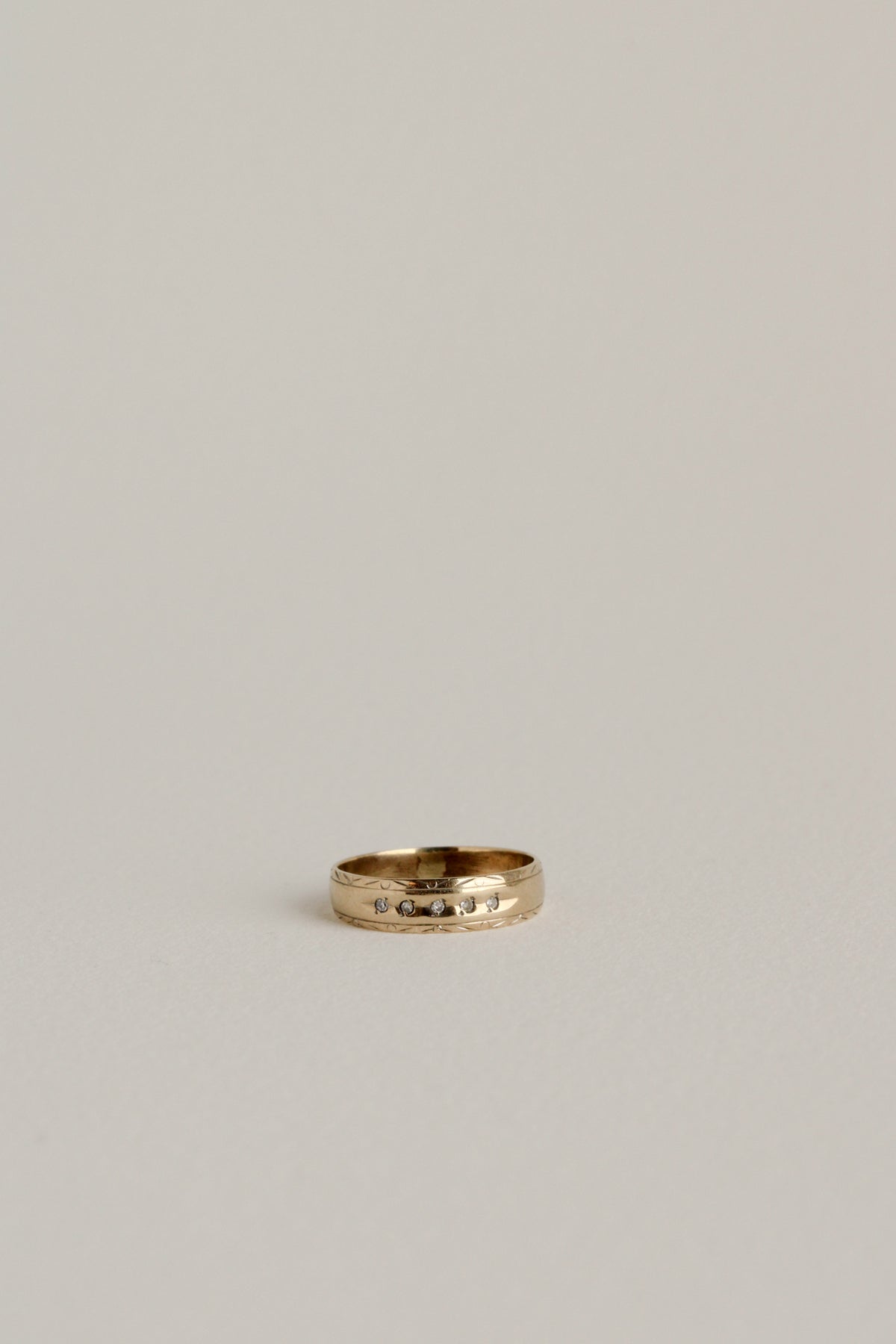 10k Diamond Inlay Ring