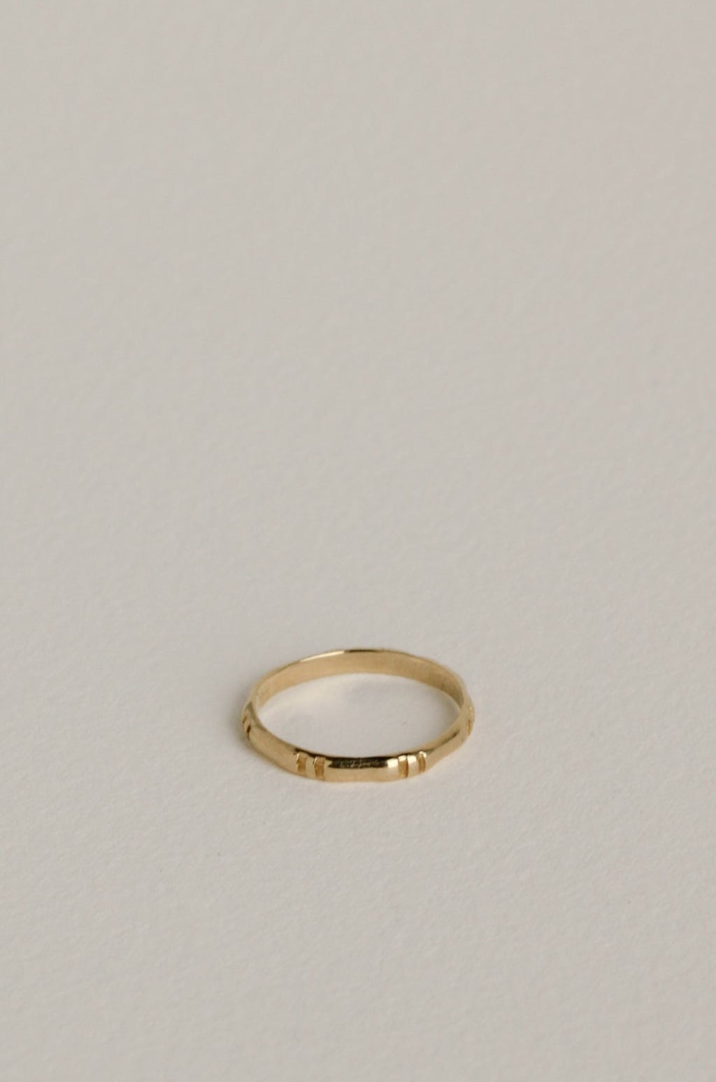 14k Bamboo Stacker Ring