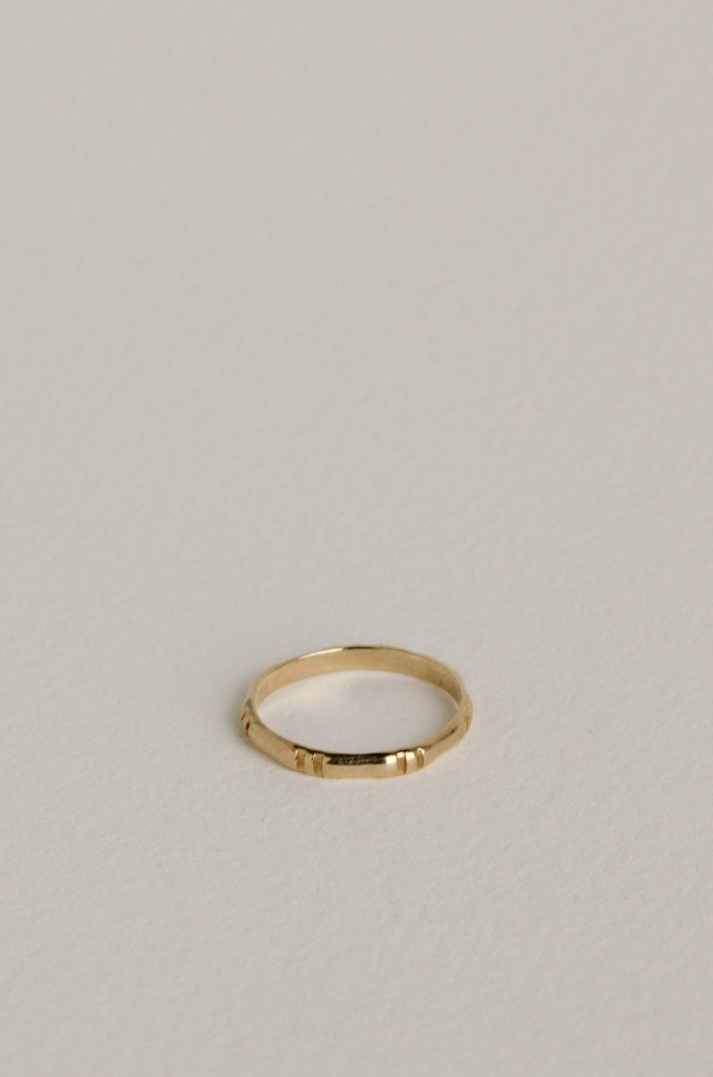 14k Bamboo Stacker Ring