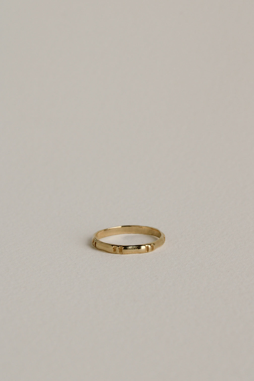 14k Bamboo Stacker Ring